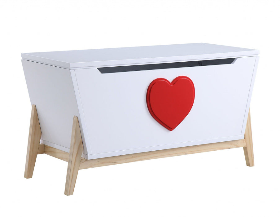 Wood Youth Chest - White Red