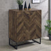 Carolyn - 2-Door Accent Cabinet - Rustic Oak And Gunmetal - Simple Home Plus