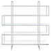 Elmer - 5-Shelf Bookcase - Chrome And Clear - Simple Home Plus