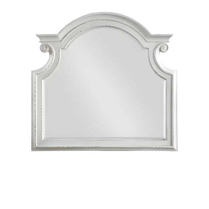 43" Antique Irregular Dresser Mirror - White