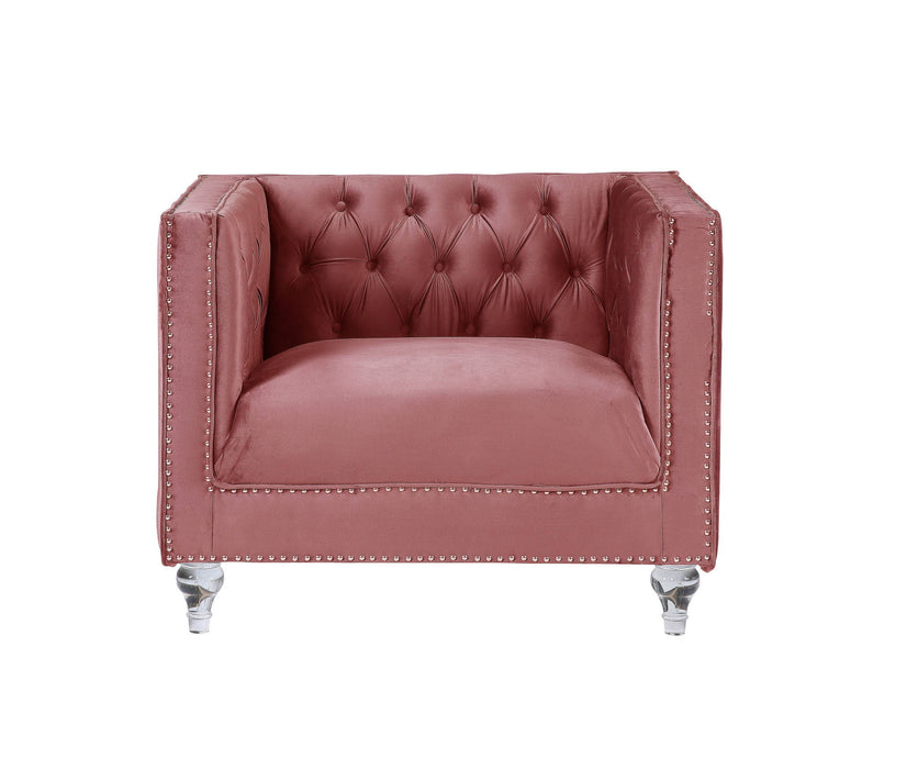 Tufted Arm Chair - Pink