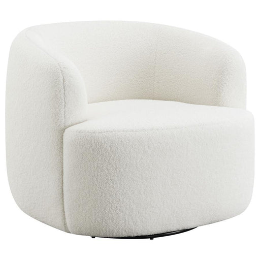 Hudson - Upholstered Swivel Chair - Natural - Simple Home Plus