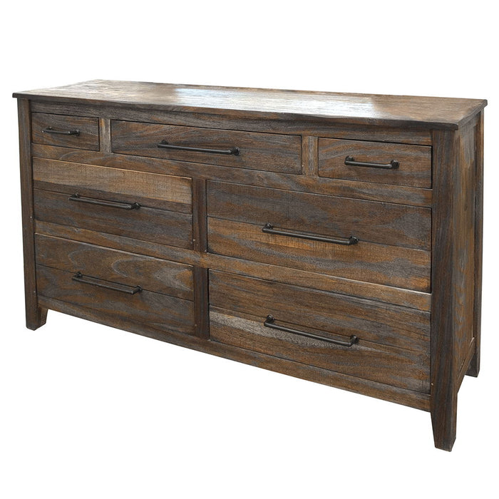 Solid Wood Seven Drawer Double Dresser - Natural