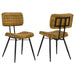 Misty - Padded Side Chairs (Set of 2) - Camel And Black - Simple Home Plus