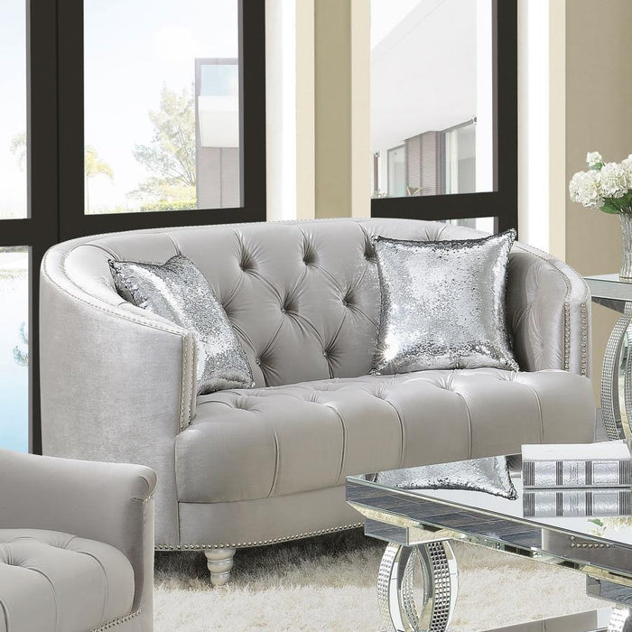 Avonlea - Upholstered Sloped Arm Loveseat - Simple Home Plus