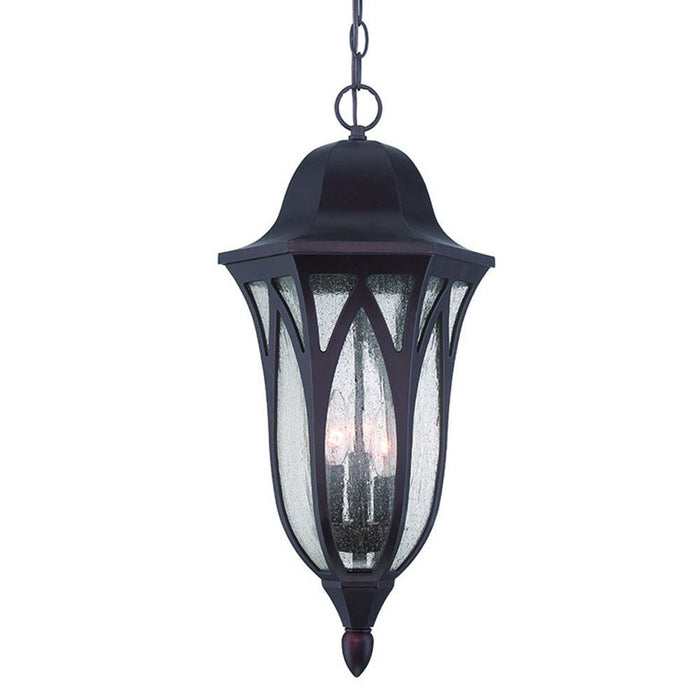 Xl Geometric Glass Hanging Light - Matte Black