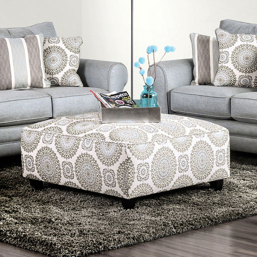 Misty - Ottoman - Ivory / Pattern - Simple Home Plus