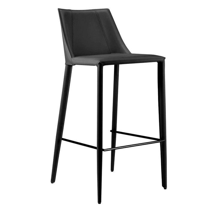 Steel Low Back Bar Height Bar Chair - Black