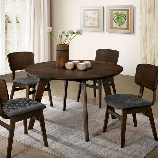 Shayna - Round Table - Walnut / Gray - Simple Home Plus