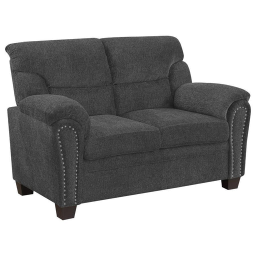 Clemintine - Upholstered Loveseat with Nailhead Trim - Simple Home Plus