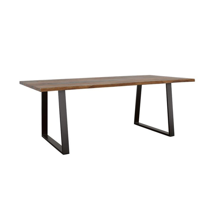 Ditman - Live Edge Dining Table - Gray Sheesham And Black - Simple Home Plus