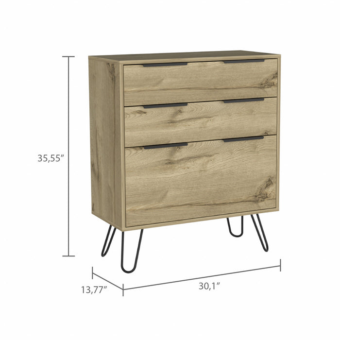 Three Drawer Dresser - Light Oak