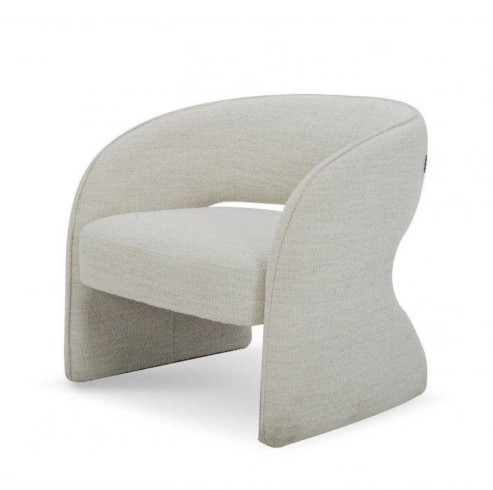 Textural Solid Color Arm Chair - Cream