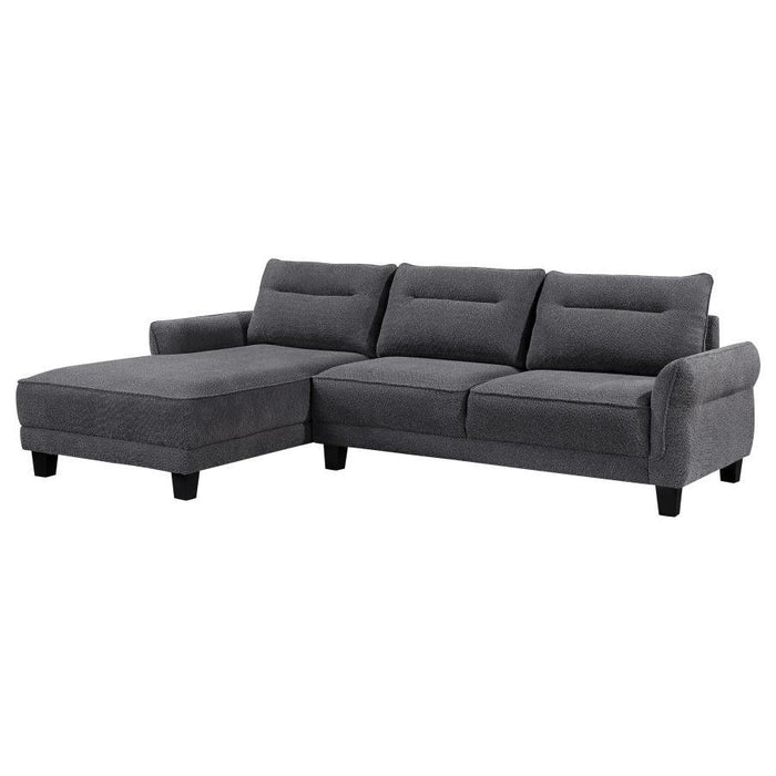 Caspian - Upholstered Curved Arms Sectional Sofa - Simple Home Plus