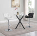 Kenzo - Round Metal Top Bar Table - Silver And Sandy Black - Simple Home Plus