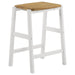 Edgeworth - Wood Backless Counter Stool (Set of 2) - White - Simple Home Plus