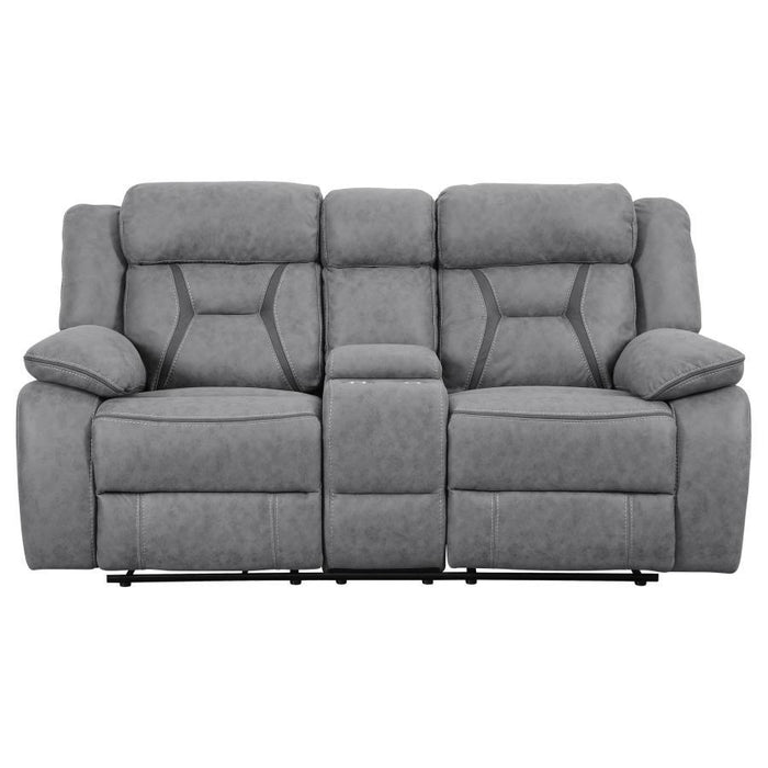 Higgins - Pillow Top Arm Motion Loveseat with Console - Simple Home Plus