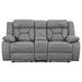 Higgins - Pillow Top Arm Motion Loveseat with Console - Simple Home Plus