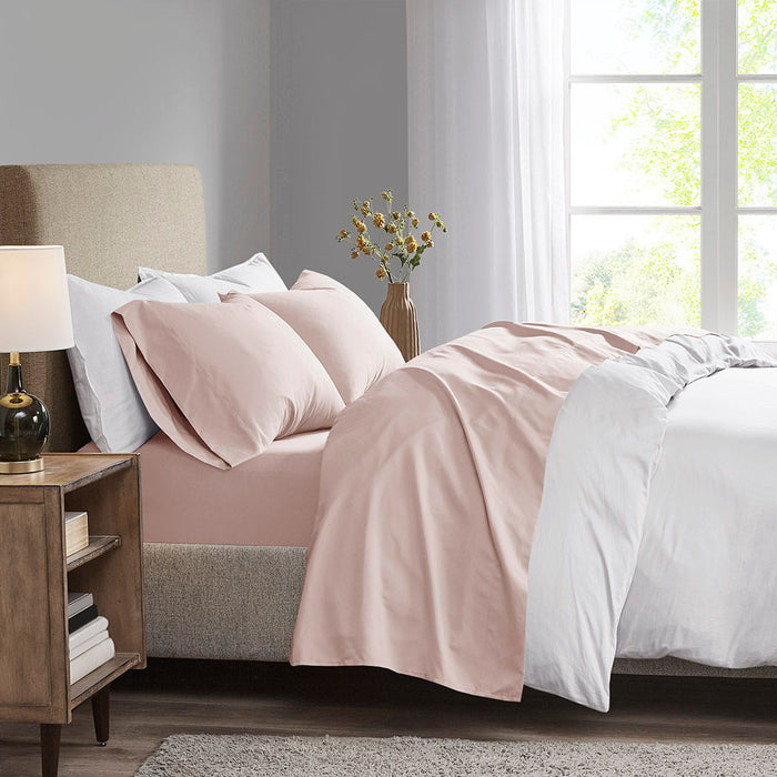 All Season Moisture Wicking Lightweight Sheet Set - Blush