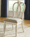 Realyn - Chipped White - Dining Uph Side Chair (Set of 2) - Ribbonback - Simple Home Plus