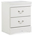 Anarasia - White - Two Drawer Night Stand - Simple Home Plus