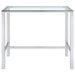 Tolbert - Bar Table With Glass Top - Chrome - Simple Home Plus