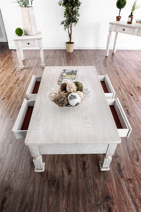 Joliet - Sofa Table - Antique White - Simple Home Plus