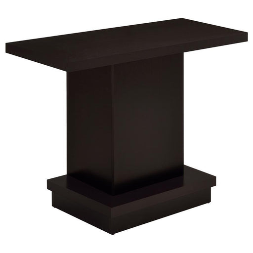 Reston - Pedestal Sofa Table - Cappuccino - Simple Home Plus