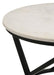 Miguel - Round Accent Table With Marble Top - White And Black - Simple Home Plus