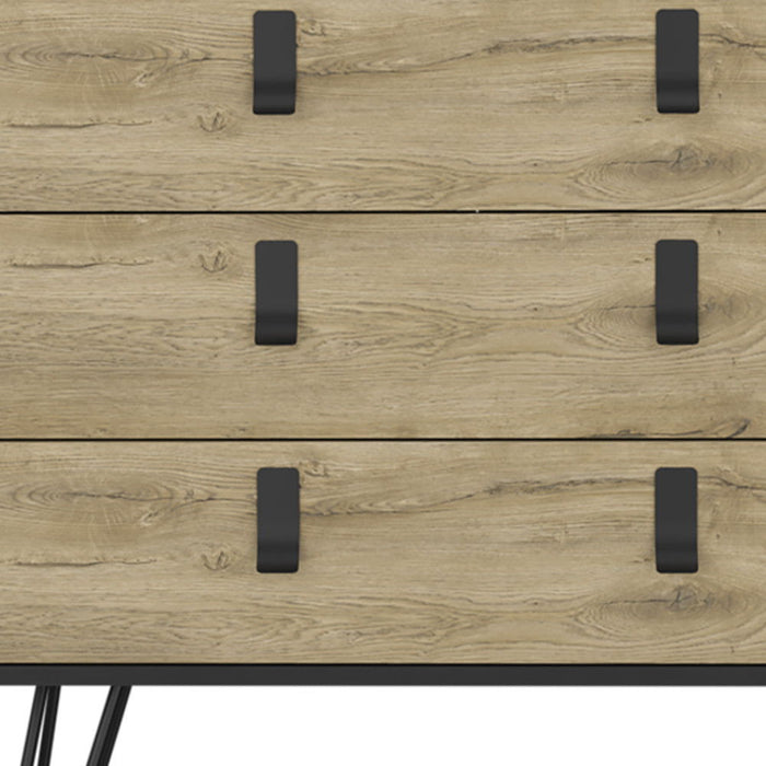 Three Drawer Dresser - Natural / Black