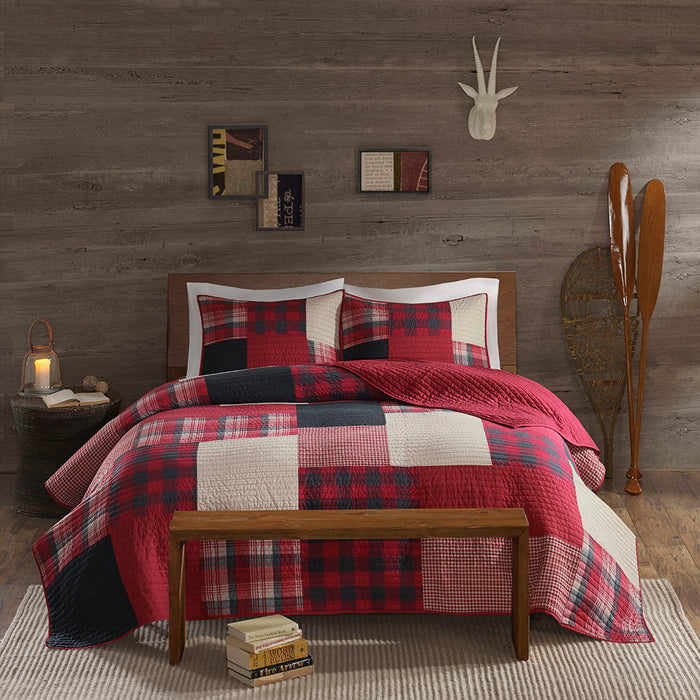 Sunset - Oversized Coverlet Mini Set - Red