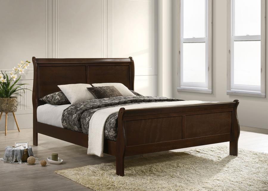 Louis Philippe - Panel Sleigh Bed - Simple Home Plus