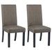 Hubbard - Upholstered Side Chairs (Set of 2) - Charcoal - Simple Home Plus