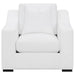 Ashlyn - Upholstered Sloped Arms Chair - White - Simple Home Plus