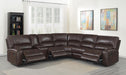 Brunson - 3 Piece Upholstered Motion Sectional - Brown - Simple Home Plus