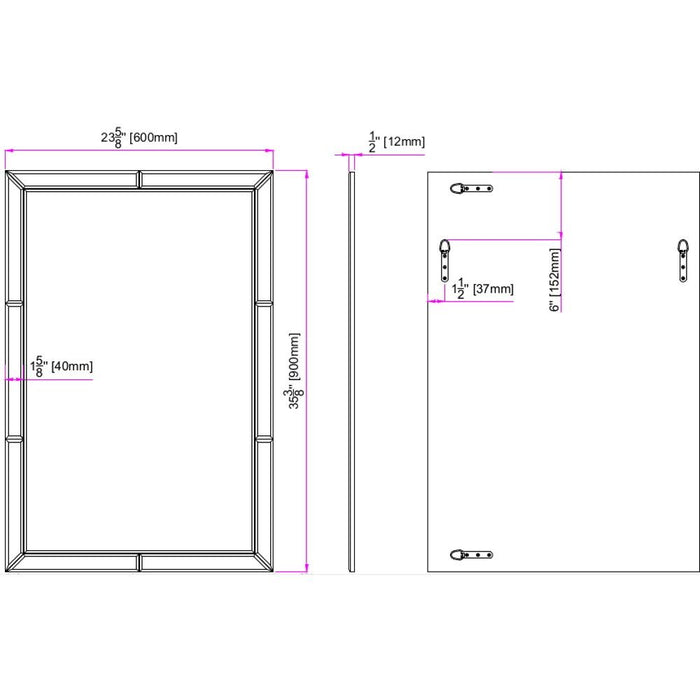 Rectangle Accent Glass Mirror - Clear