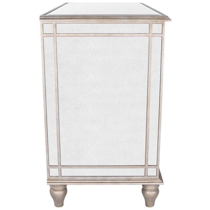 Rectangle Three Drawer Console Storage Chest - Mirrored