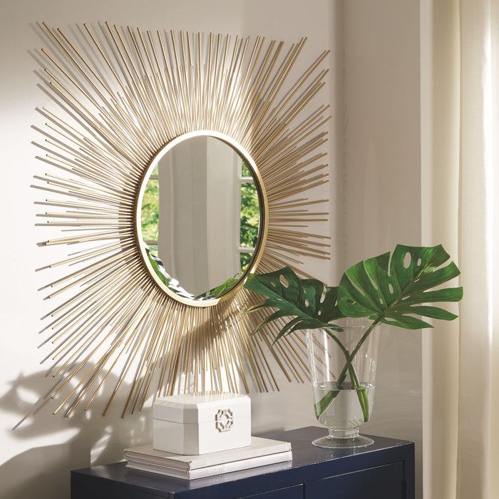 Elspeth - Gold Finish - Accent Mirror - Simple Home Plus