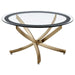 Brooke - Glass Top Coffee Table - Simple Home Plus