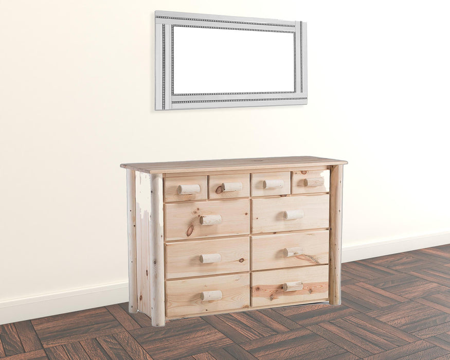 Unfinished Wood Ten Drawer Dresser - Natural