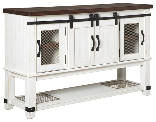 Valebeck - White / Brown - Dining Room Server - Simple Home Plus