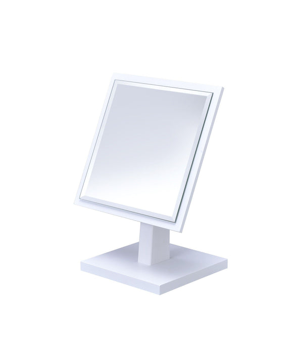 Rectangle Makeup Shaving Tabletop Mirror - White