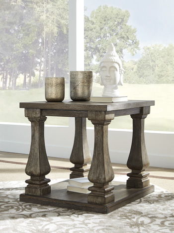 Johnelle - Gray - Rectangular End Table - Simple Home Plus