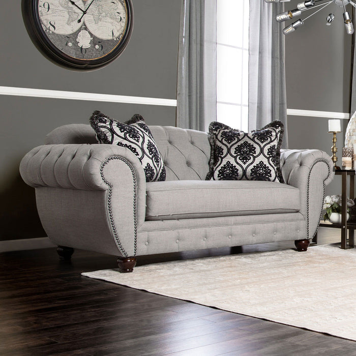 Viviana - Loveseat - Gray / Black - Simple Home Plus