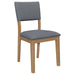 Sharon - Open Back Padded Upholstered Dining Side Chair (Set of 2) - Blue And Brown - Simple Home Plus