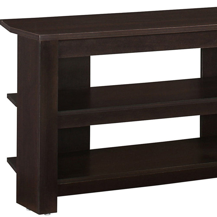 Open Shelving, TV Stand - Dark Brown