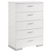 Felicity - 5-Drawer Chest - Glossy White - Simple Home Plus