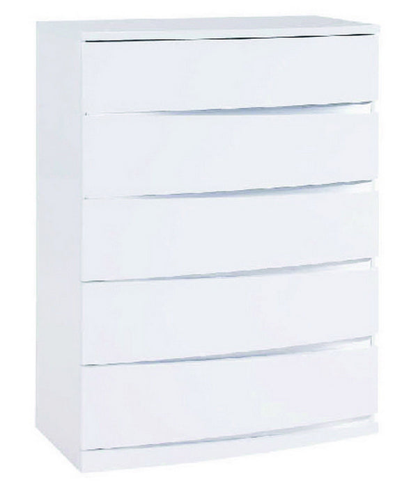 Exquisite High Gloss Chest - White