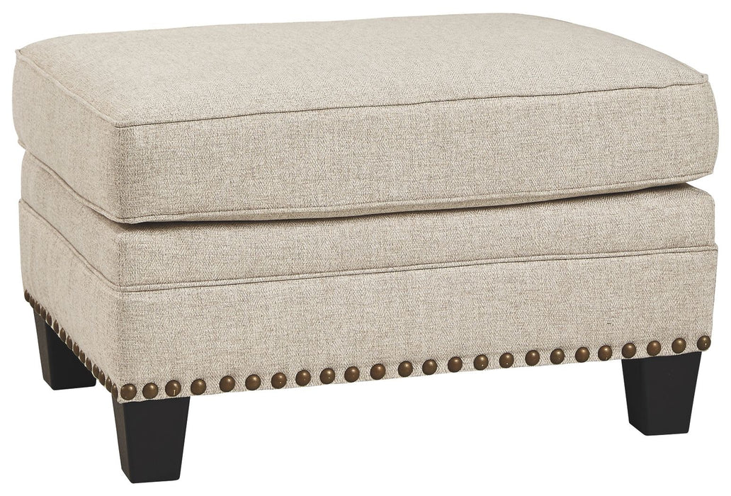 Claredon - Linen - Ottoman - Simple Home Plus