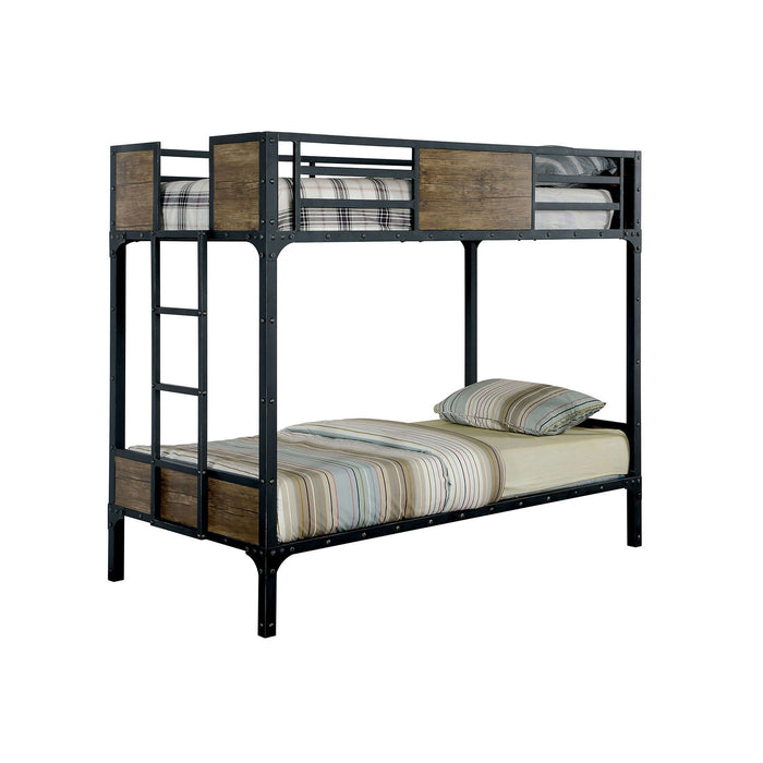 Clapton - Twin Bed With Workstation - Black - Simple Home Plus